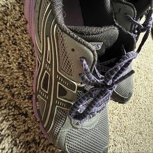 ASICS - purple and black tennis shoes